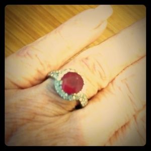 STUNNING 2.5 CARAT NATURAL RUBY SIZE 6 ADJUSTABLE